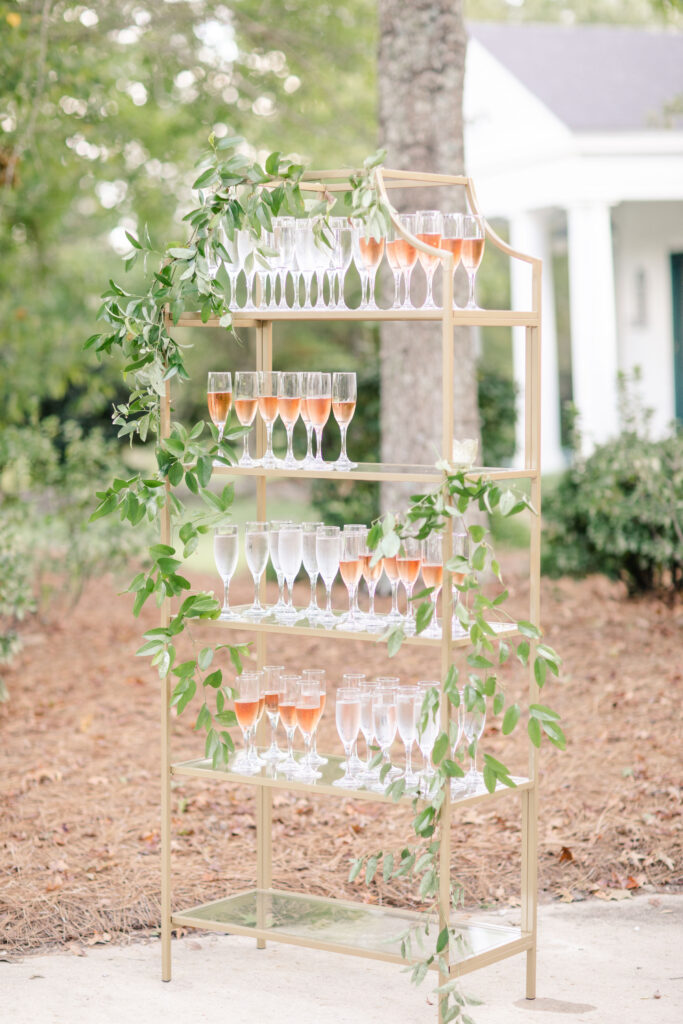 Sweet and Simple Classic Wedding, Alabama Weddings, Intimate luxury destination weddings and events, Luxury weddings and events, Destination weddings and events, Alabama Luxury Wedding Planner, wedding ceremony champagne wall